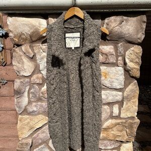 Abercrombie & Fitch Sleeves Cardigan Sweater Long Chunky Open Knit Small Vintage